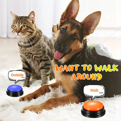 Interactive Recordable Dog Training Buttons – Portable & Fun Pet Toy