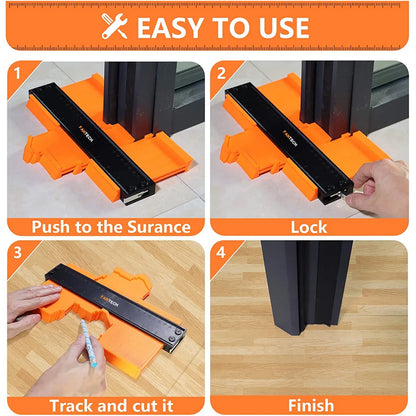 Precision Contour Gauge with Lock – Shape Duplicator Tool for Woodworking, Tiling & DIY Projects