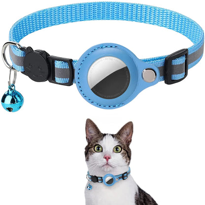 Never Lose Your Cat Again — AirTag Collar with Safety Buckle