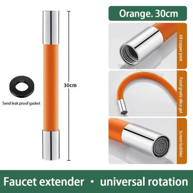 360° Rotating Flexible Faucet Extender with Universal G1/2 Connector
