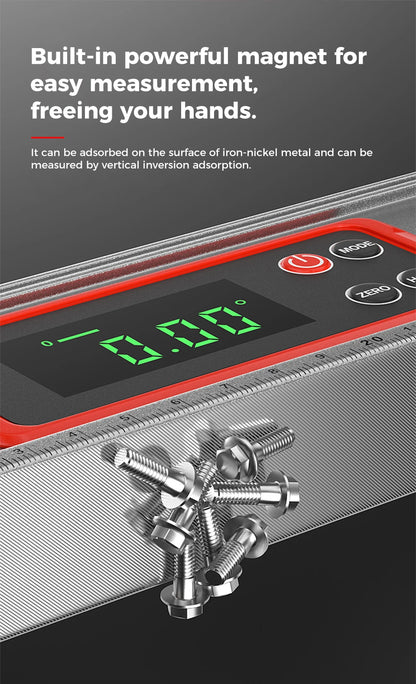 Pro Digital Magnetic Spirit Level – LED Angle Finder(20/30/40 cm | 8″/12″/16″)