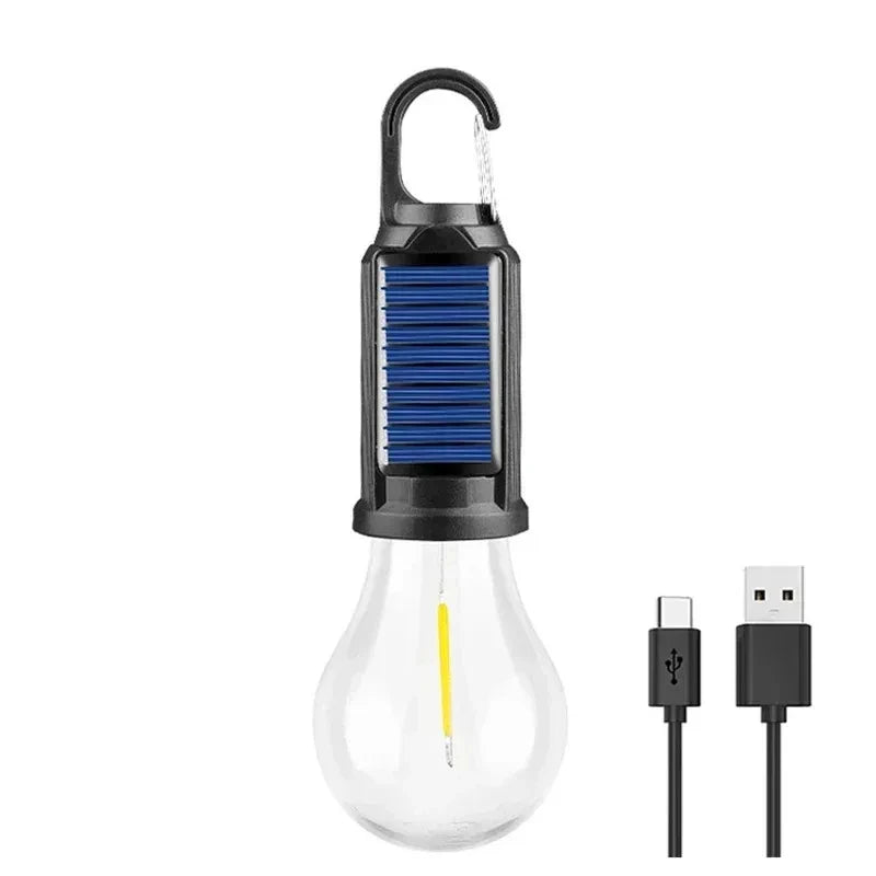 Solar Camping Light – Rechargeable Waterproof Hanging Lamp with 3 Brightness Modes