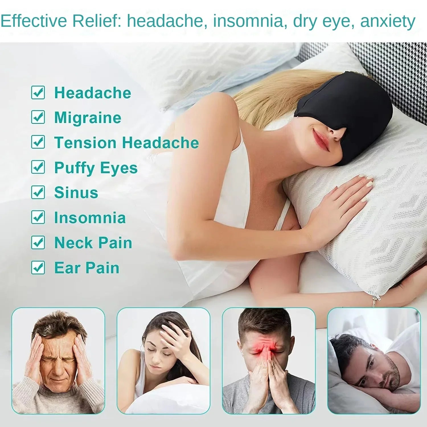 Migraine Relief Ice Cap with Hot & Cold Therapy