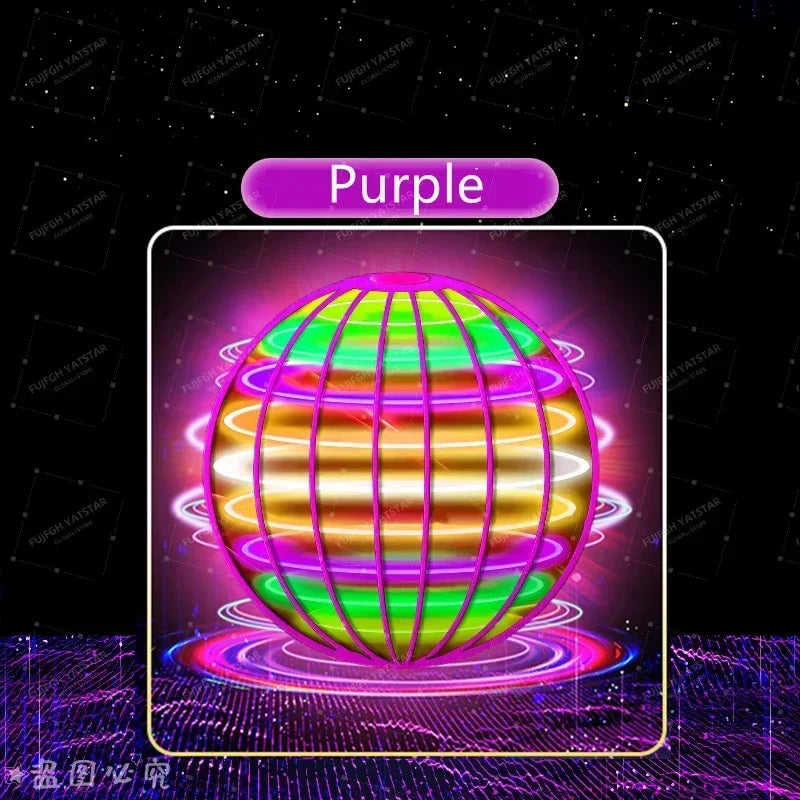 LED Hand-Controlled Flying Spinner Ball – 360° Hover & Boomerang Toy