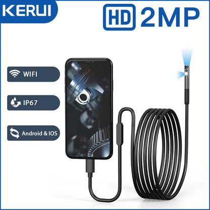 2MP Dual/Single Lens WiFi Endoscope Camera - Waterproof Borescope for Android & iPhone