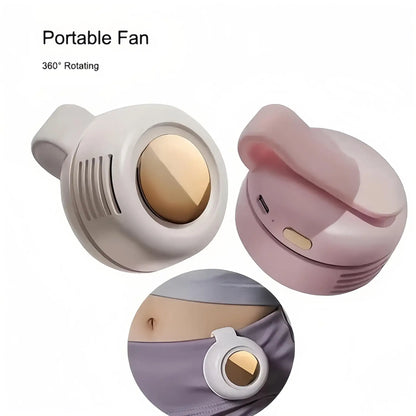 Portable Bladeless Clip-On Fan – USB Rechargeable 3-Speed Mini Cooling Fan