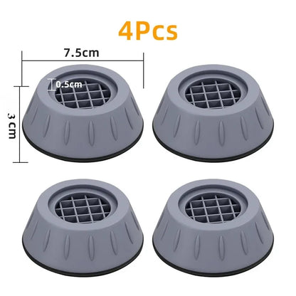 4-Pack Anti-Vibration Pads for Washing Machines & Furniture