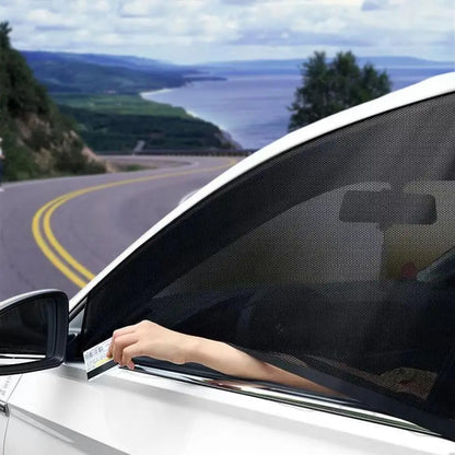 Universal Car Window Sunshade Mesh Curtains – UV Protection & Privacy