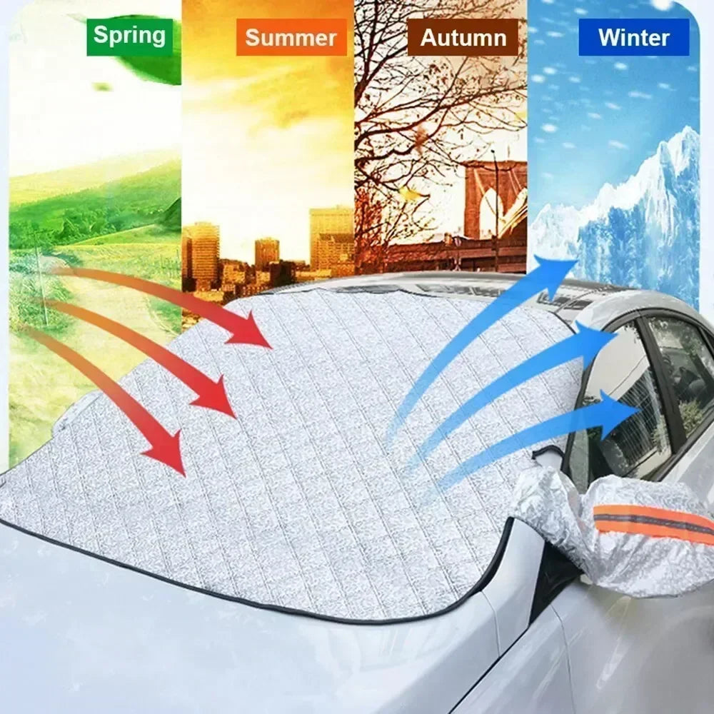 All-Season Car Windshield Cover with Side Mirror Protection