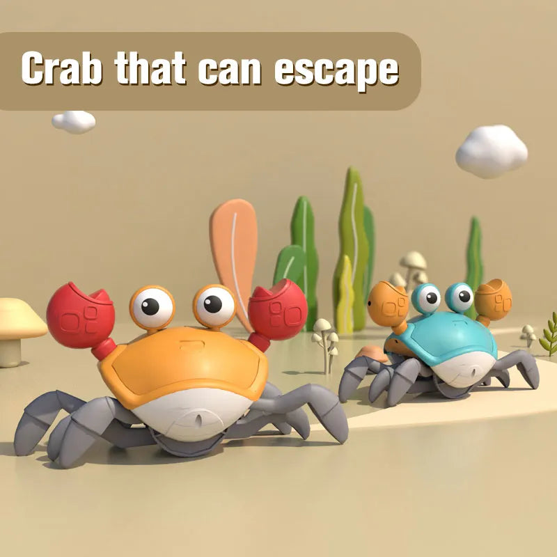 Interactive Crawling Crab Toy with Music and Obstacle Avoidance