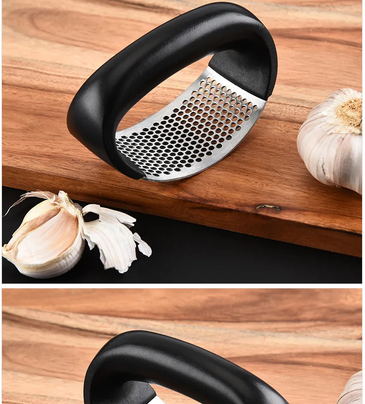 Stainless Steel Garlic Press - Effortless Mincing Tool