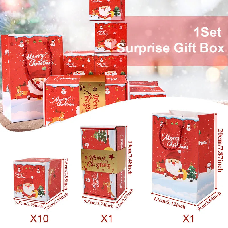 Christmas Gift Box DIY Folding Surprise Gift Box Money Pop Up Merry Christmas Surprise Gift Box Christmas New Year Gift