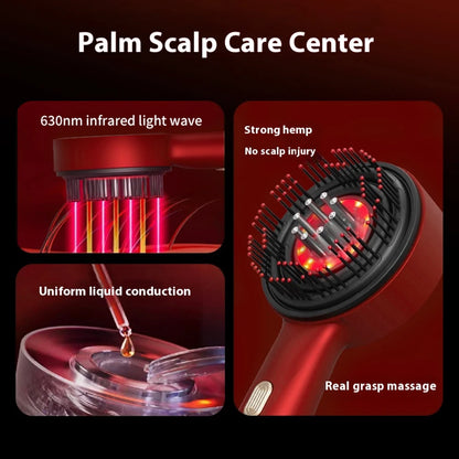 Red Light Therapy Scalp Massage Comb with Liquid Applicator