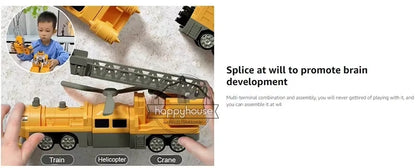 Magnetic Transforming Robot & Engineering Car Set for Kids