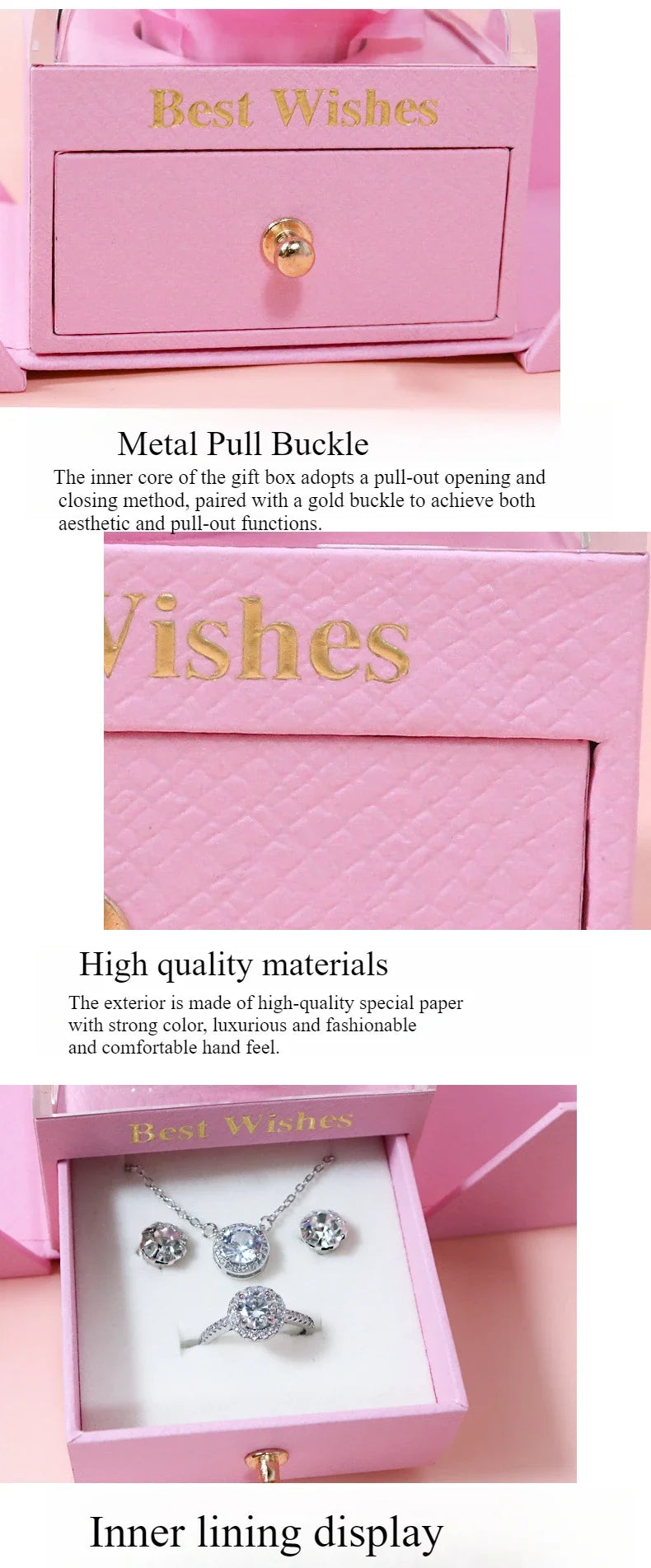 Eternal Rose Jewelry Gift Box with Drawer