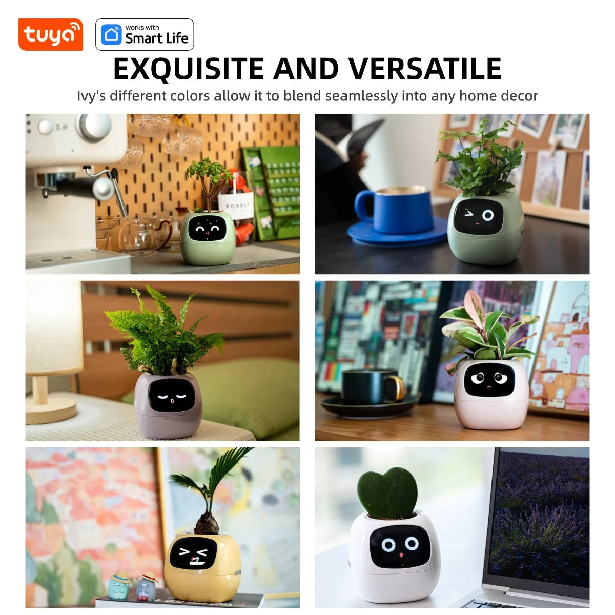 Tuya Ivy Smart Planter with Interactive AI & Customizable Display