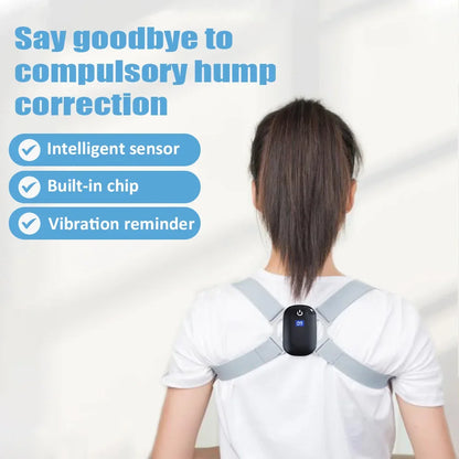 Smart Posture Corrector with Vibration Reminder – Adjustable Back Support for Adults & Kids