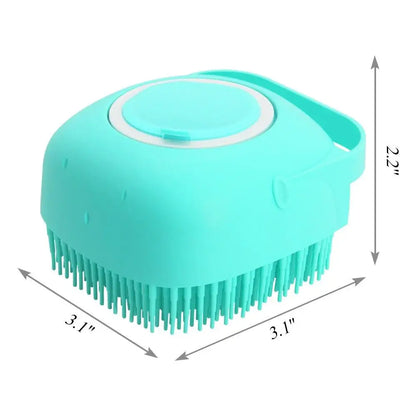 2-in-1 Silicone Pet Shampoo Brush & Grooming Scrubber