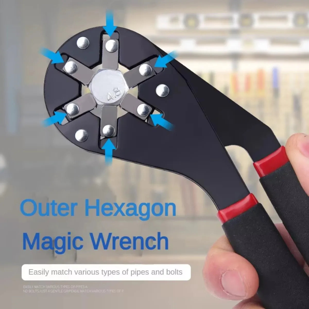 Adjustable 6/8-Inch Magic Wrench – Multifunctional Hand Tool for Home Repairs