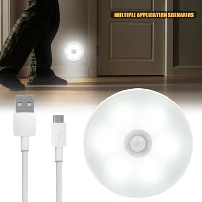 Motion-Sensing LED Night Light with Magnetic Base