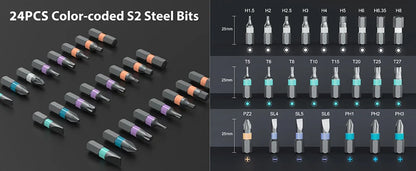 All-in-One Repair Tool — 24-in-1 Ratcheting Screwdriver Set