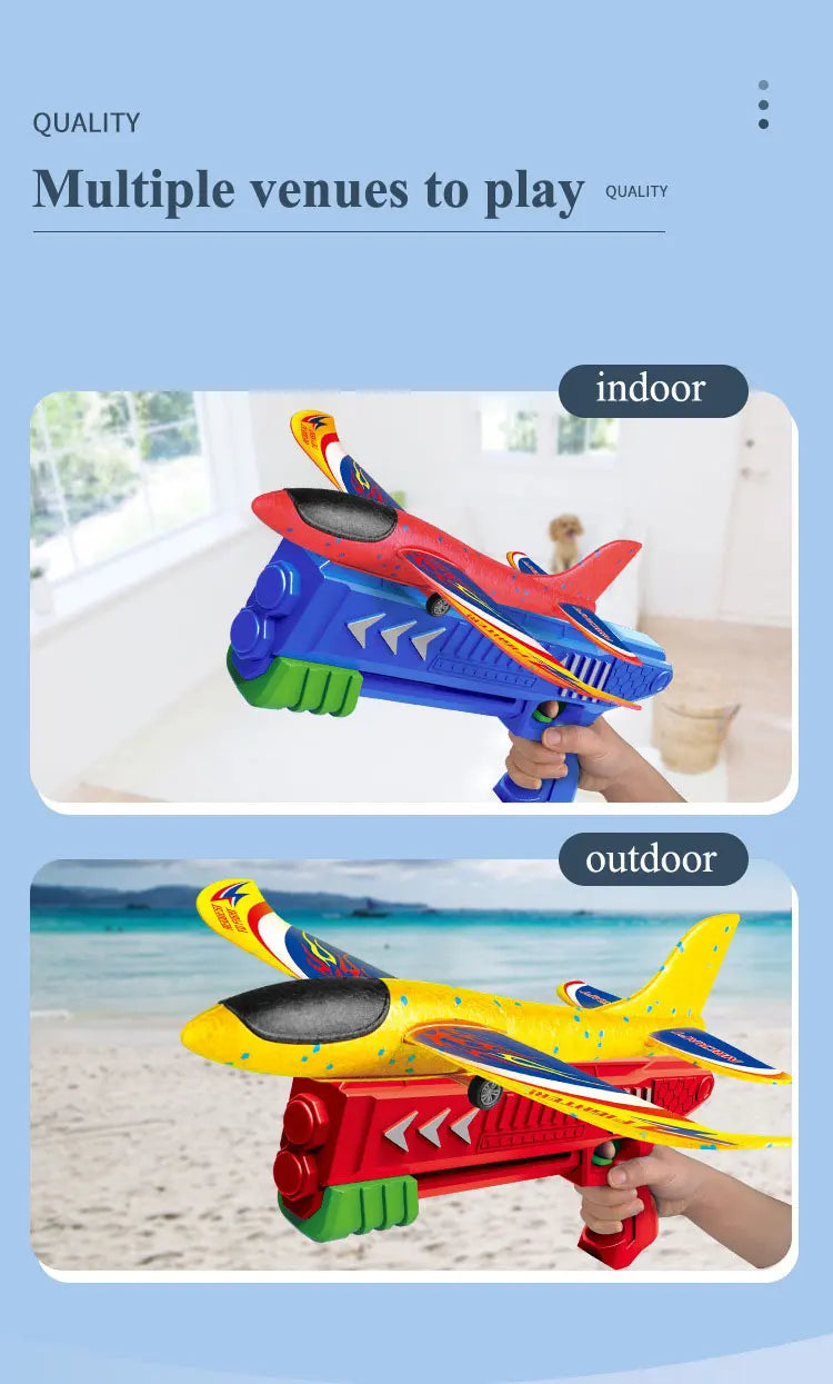 Foam Plane Launcher – Exciting Outdoor Catapult Toy for Kids