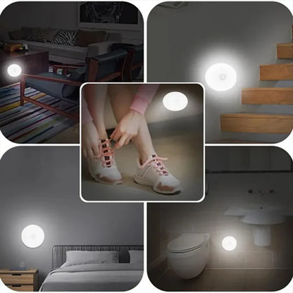 Motion-Sensing LED Night Light with Magnetic Base