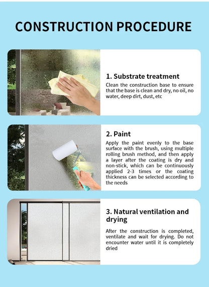 Frosted Glass Privacy Paint – Water-Based DIY Solution for Glass Surfaces