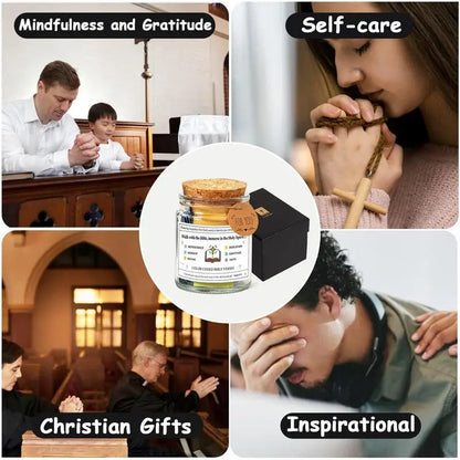 Colorful Bible Verse Jar – Daily Christian Inspiration in a Glass Keepsake