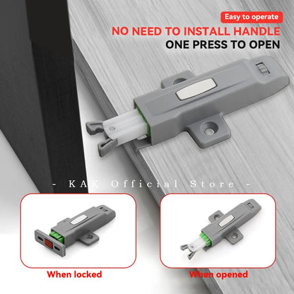 5-Pack Push-to-Open Cabinet Latches – Adjustable Hidden Door Catch