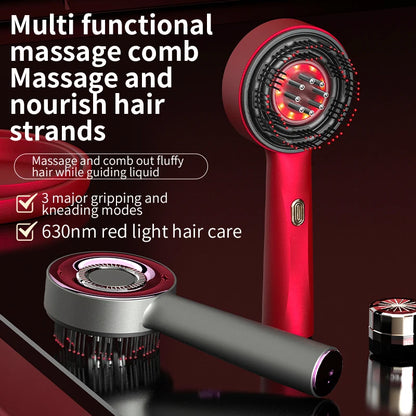 Red Light Therapy Scalp Massage Comb with Liquid Applicator