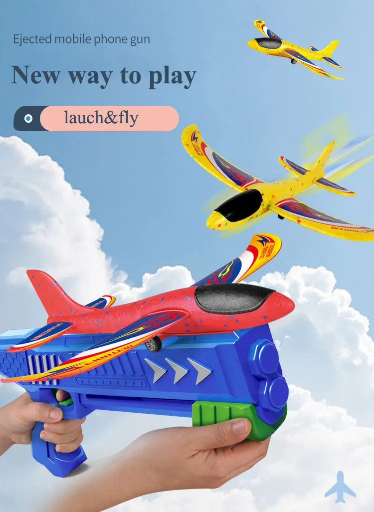 Foam Plane Launcher – Exciting Outdoor Catapult Toy for Kids