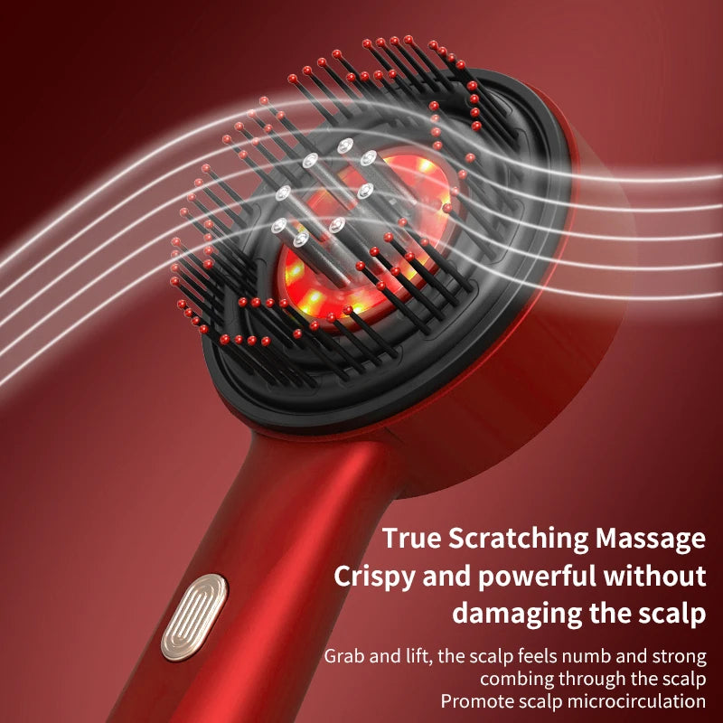 Red Light Therapy Scalp Massage Comb with Liquid Applicator