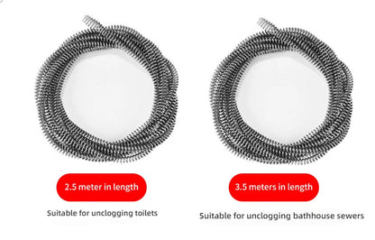 Heavy-Duty Drain Cleaning Spring – Manual Pipe Unclogging Tool (1M to 5M)