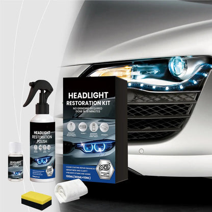 Restore Headlights in Minutes — Crystal Clear Lens Kit