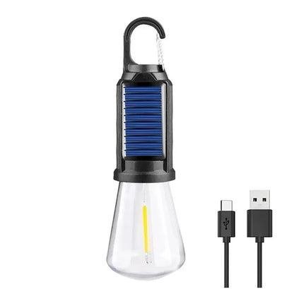 Solar Camping Light – Rechargeable Waterproof Hanging Lamp with 3 Brightness Modes