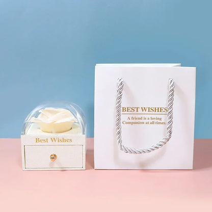 Eternal Rose Jewelry Gift Box with Drawer