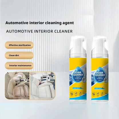 Multi-Purpose Foam Cleaner for Car Interior Surfaces (150 ml / 5.1 fl oz) with Cloth and Sponge