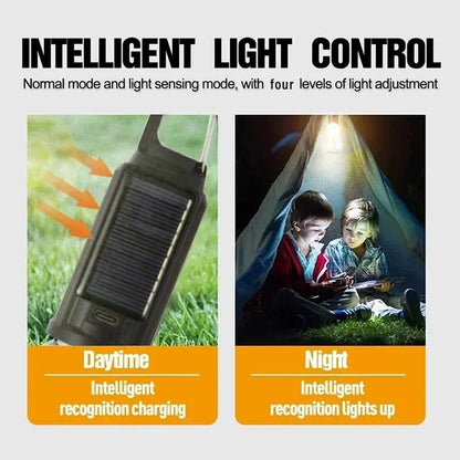 Solar Camping Light – Rechargeable Waterproof Hanging Lamp with 3 Brightness Modes