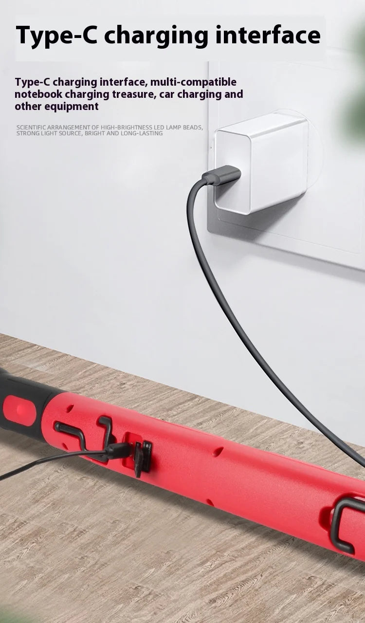 Rechargeable Magnetic COB Work Light – 360° Rotating LED Inspection Lamp