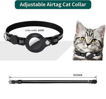 Never Lose Your Cat Again — AirTag Collar with Safety Buckle