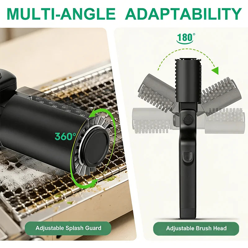 Electric BBQ Grill Brush – Rechargeable 3-Speed Grill Cleaner with Adjustable Head