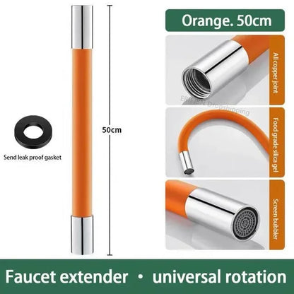 360° Rotating Flexible Faucet Extender with Universal G1/2 Connector