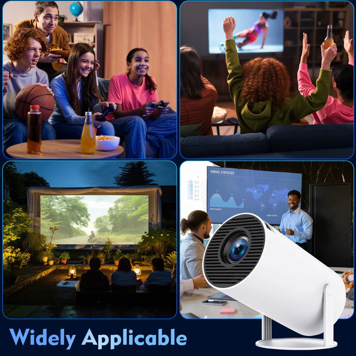 HY300 Pro 4K Android 11 Projector with Dual WiFi6 & Bluetooth