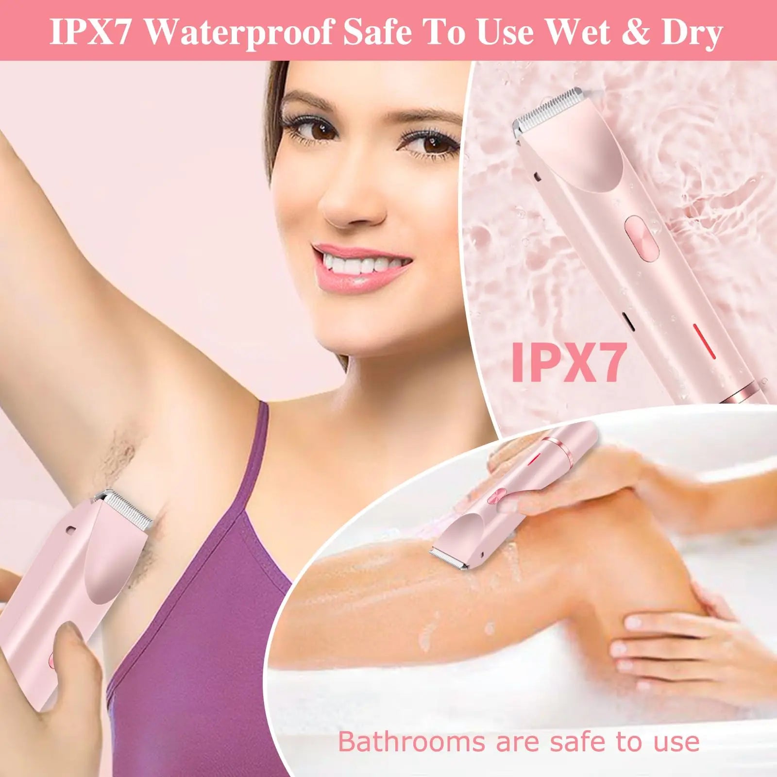 Waterproof Dual-Head Bikini Trimmer for Women – Wet & Dry Use