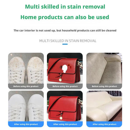 Multi-Purpose Foam Cleaner for Car Interior Surfaces (150 ml / 5.1 fl oz) with Cloth and Sponge