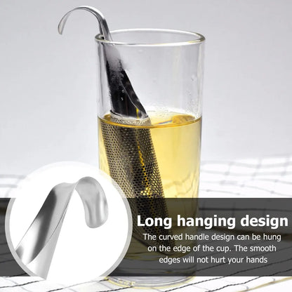 Stainless Steel Tea Infuser Stick – Sleek Loose Leaf Tea Strainer with Hook