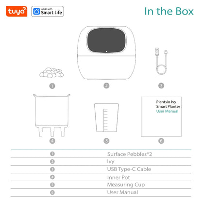 Tuya Ivy Smart Planter with Interactive AI & Customizable Display