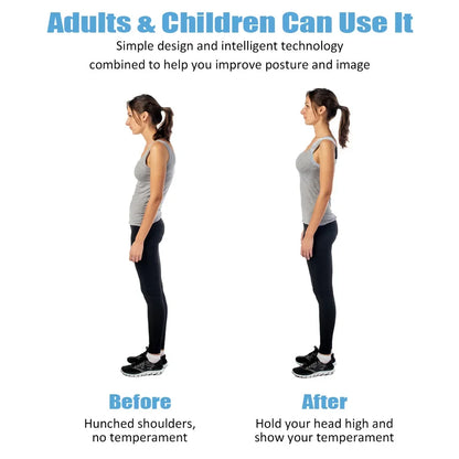 Smart Posture Corrector with Vibration Reminder – Adjustable Back Support for Adults & Kids