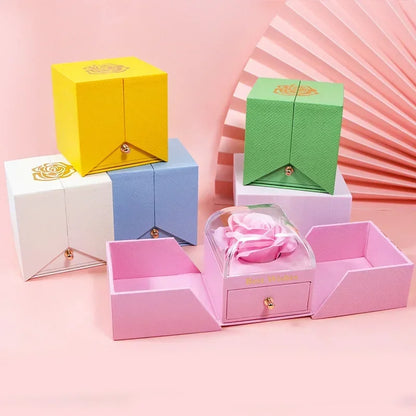 Eternal Rose Jewelry Gift Box with Drawer